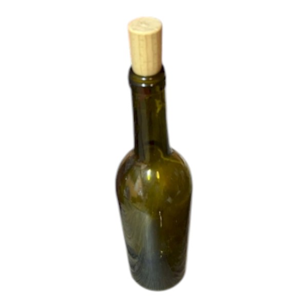 Decorative wine bottle – green glass