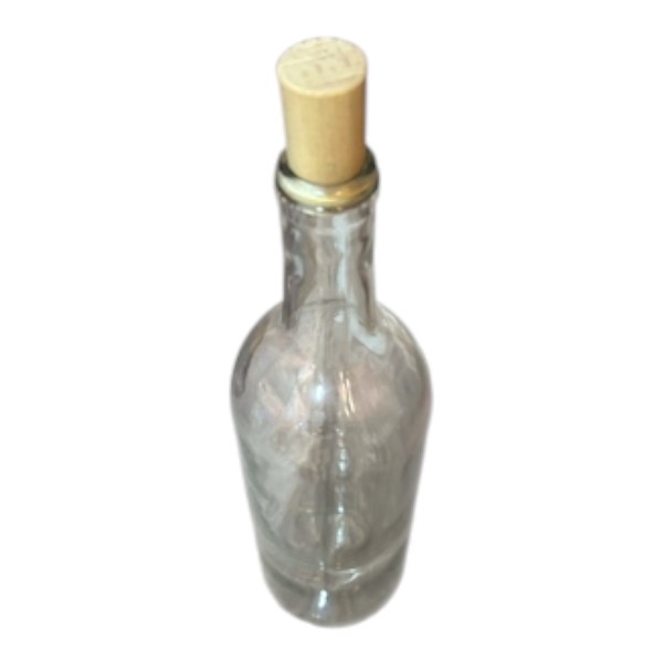 Decorative wine bottle – clear glass